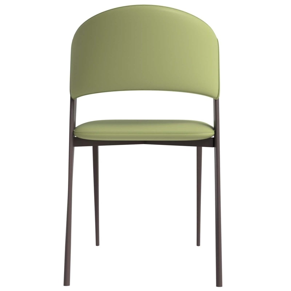 Aspen Dining Chairs Upholstered in Leather Kitchen Room Chairs with Metal Legs