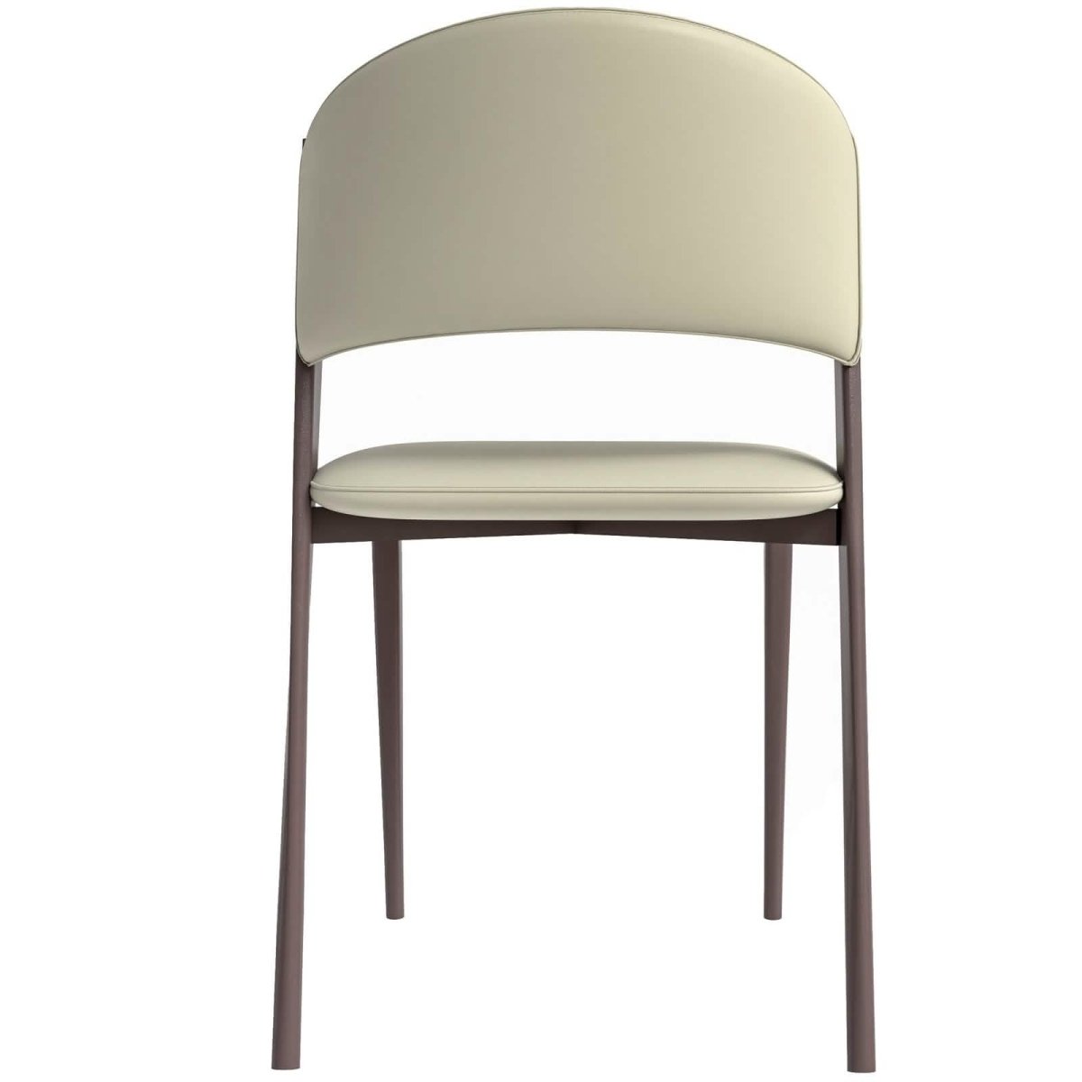 Aspen Dining Chairs Upholstered in Leather Kitchen Room Chairs with Metal Legs