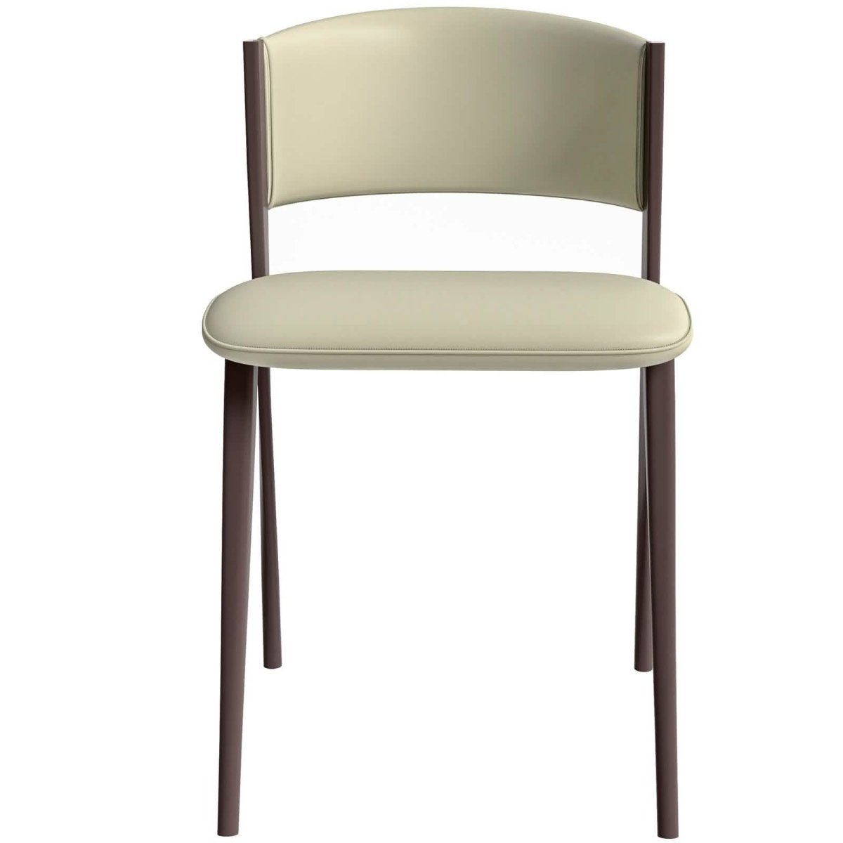 Aspen Dining Chairs Upholstered in Leather Kitchen Room Chairs with Metal Legs