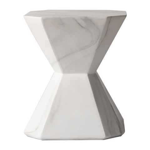 Azure Side Table Round Fiberstone Accent Table