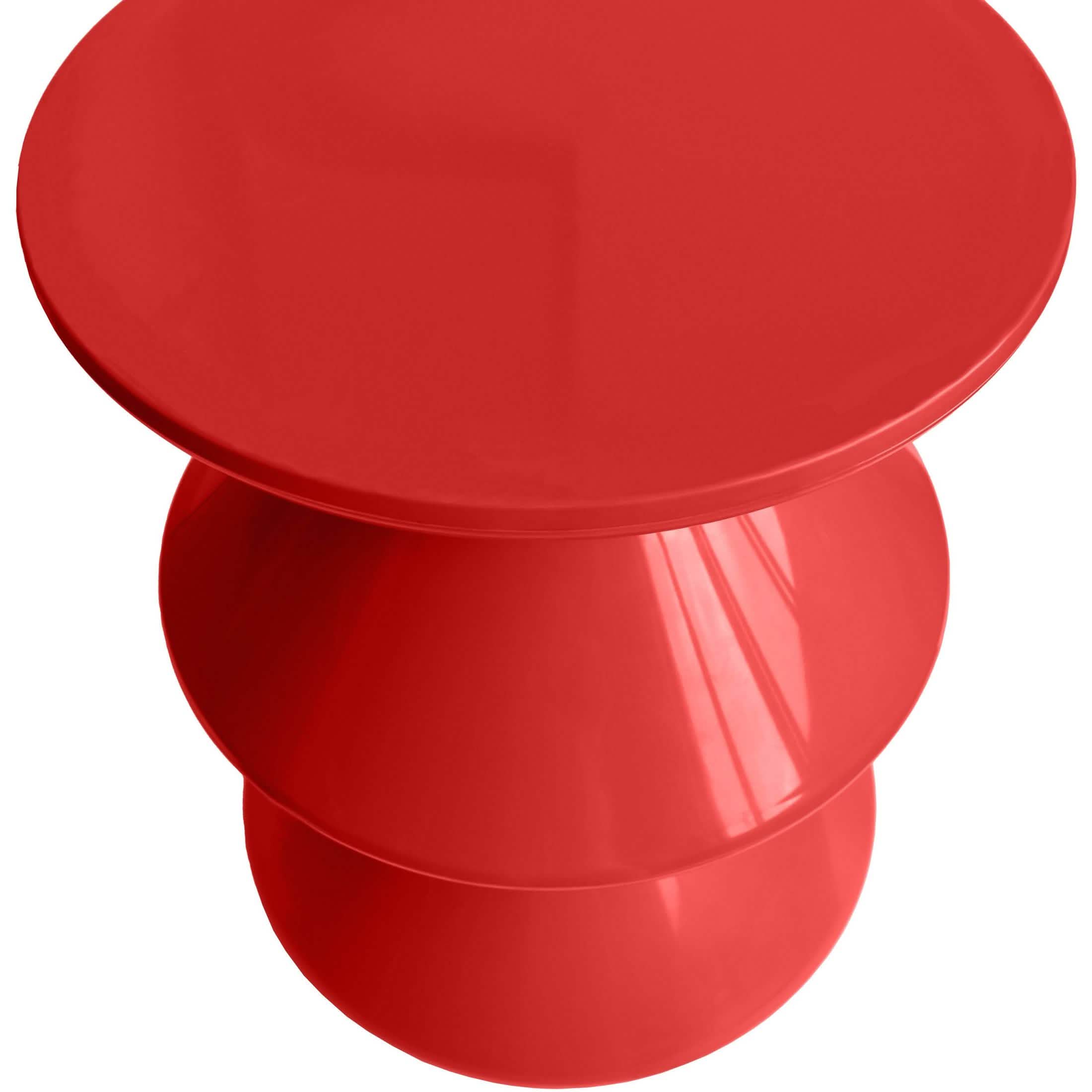Aura Round Side Table in ABS Plastic With Contemporary Double - Hourglass Design
