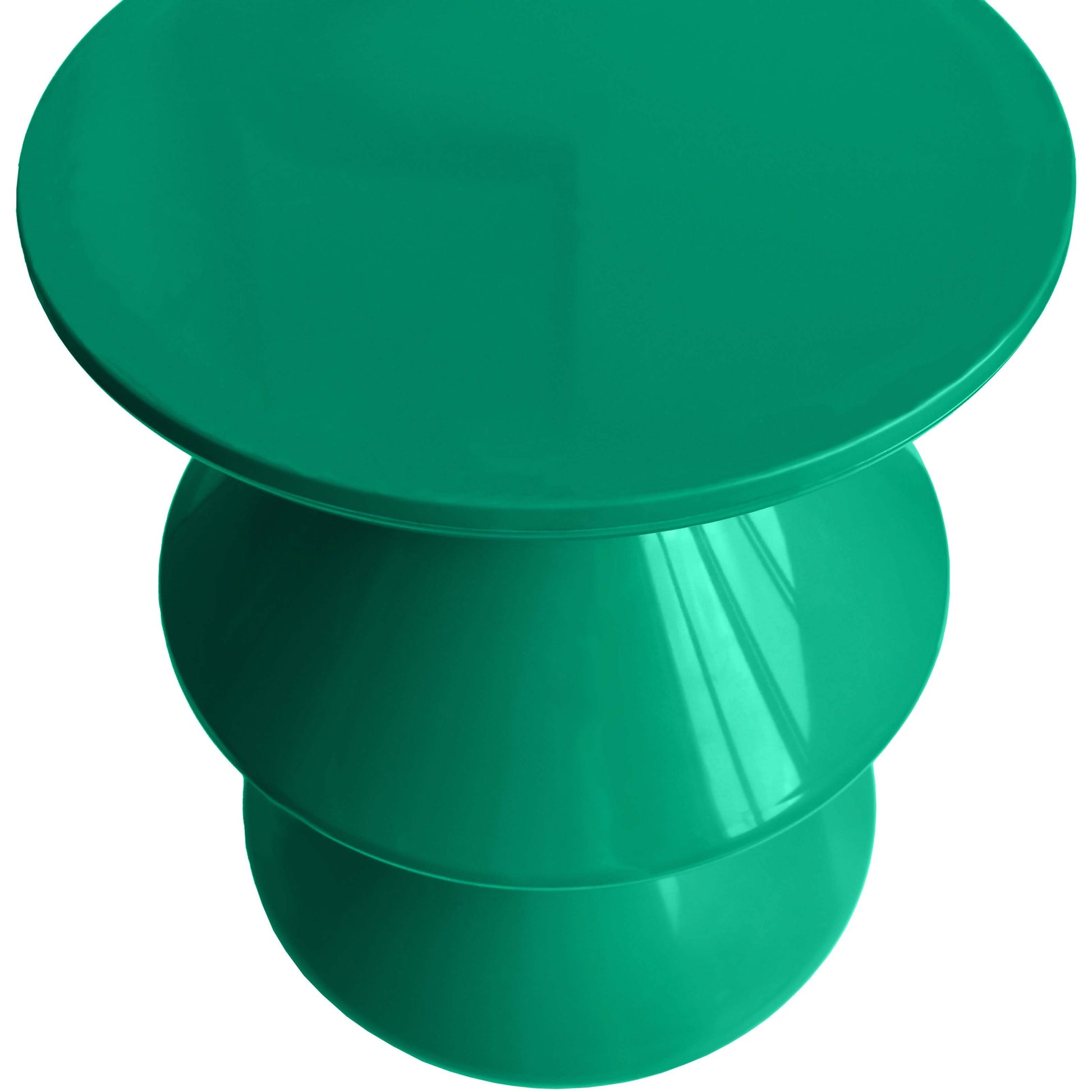 Aura Round Side Table in ABS Plastic With Contemporary Double - Hourglass Design