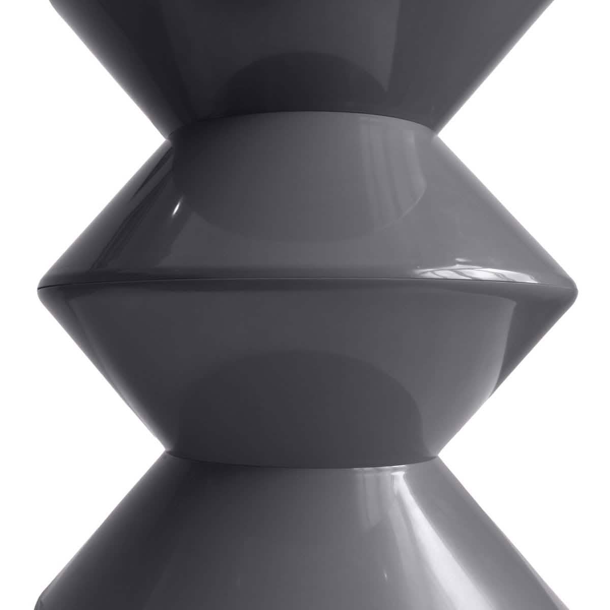 Aura Round Side Table in ABS Plastic With Contemporary Double - Hourglass Design