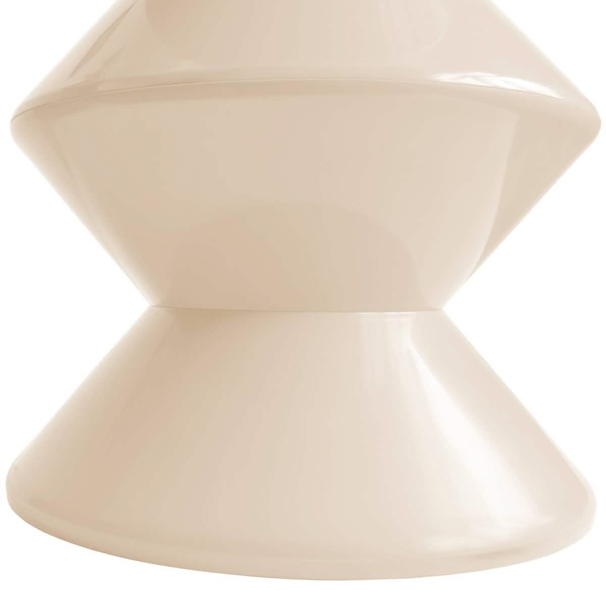 Aura Round Side Table in ABS Plastic With Contemporary Double - Hourglass Design