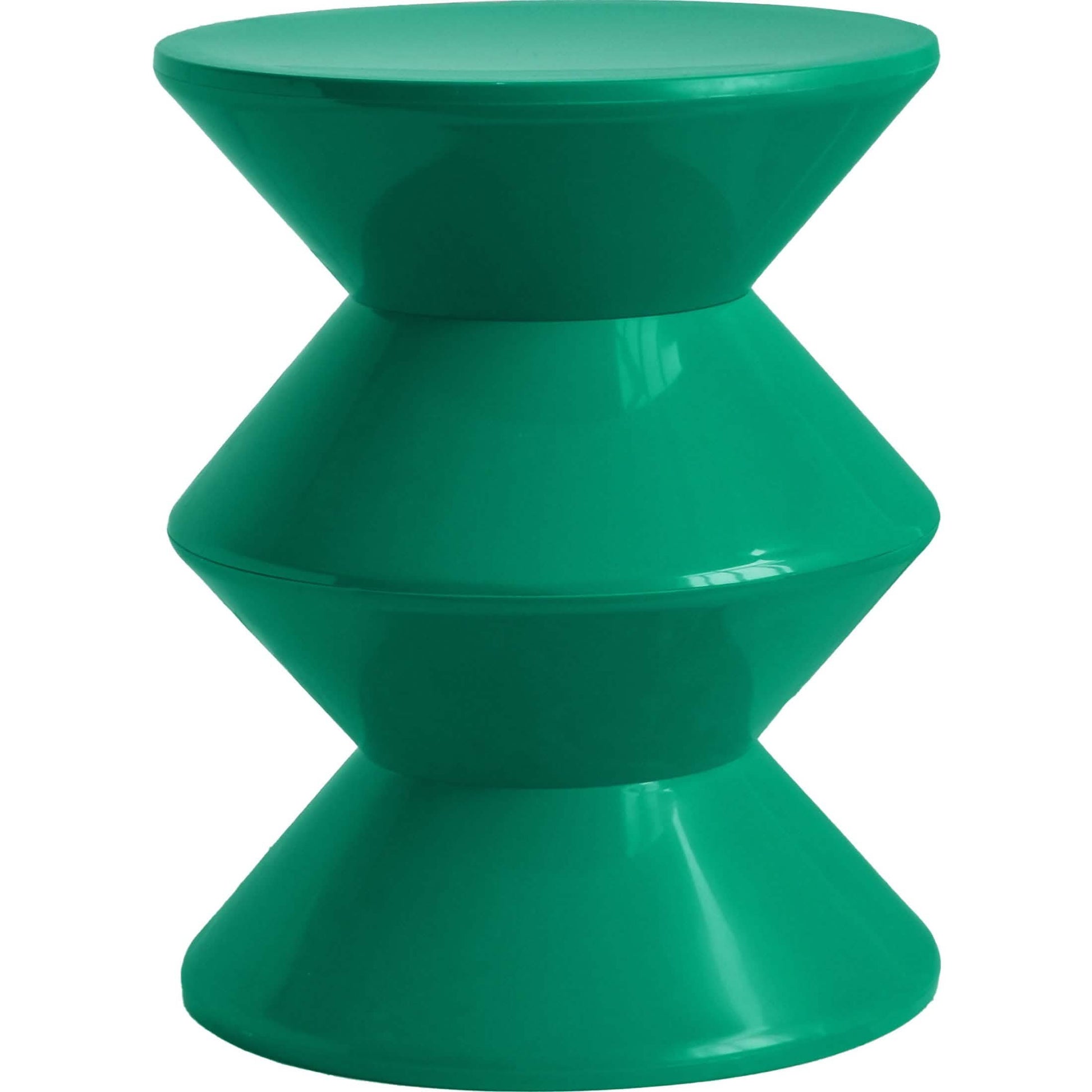 Aura Round Side Table in ABS Plastic With Contemporary Double - Hourglass Design