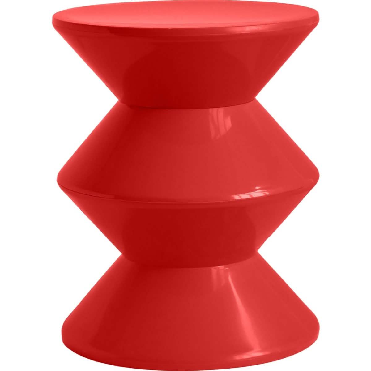Aura Round Side Table in ABS Plastic With Contemporary Double - Hourglass Design