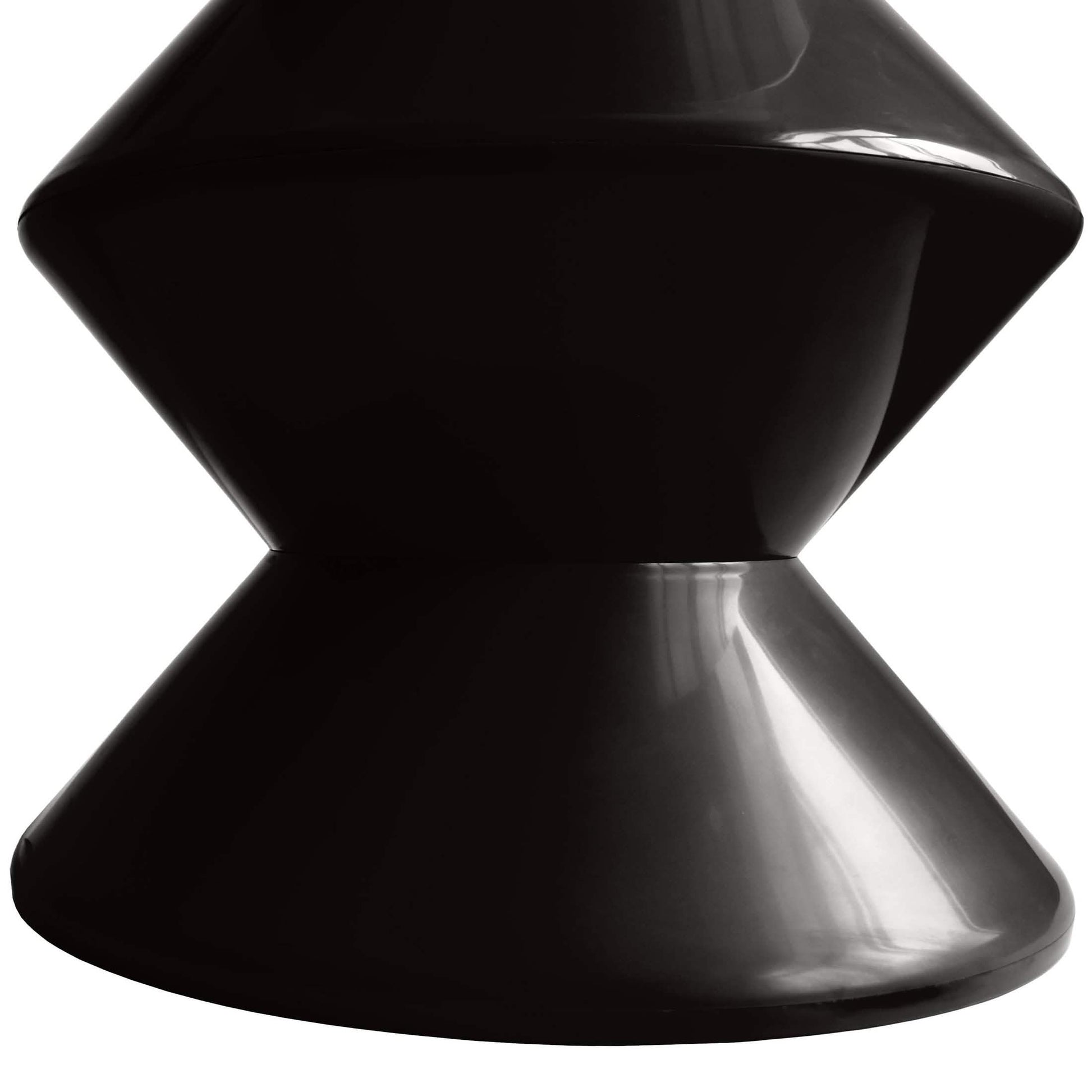 Aura Round Side Table in ABS Plastic With Contemporary Double - Hourglass Design
