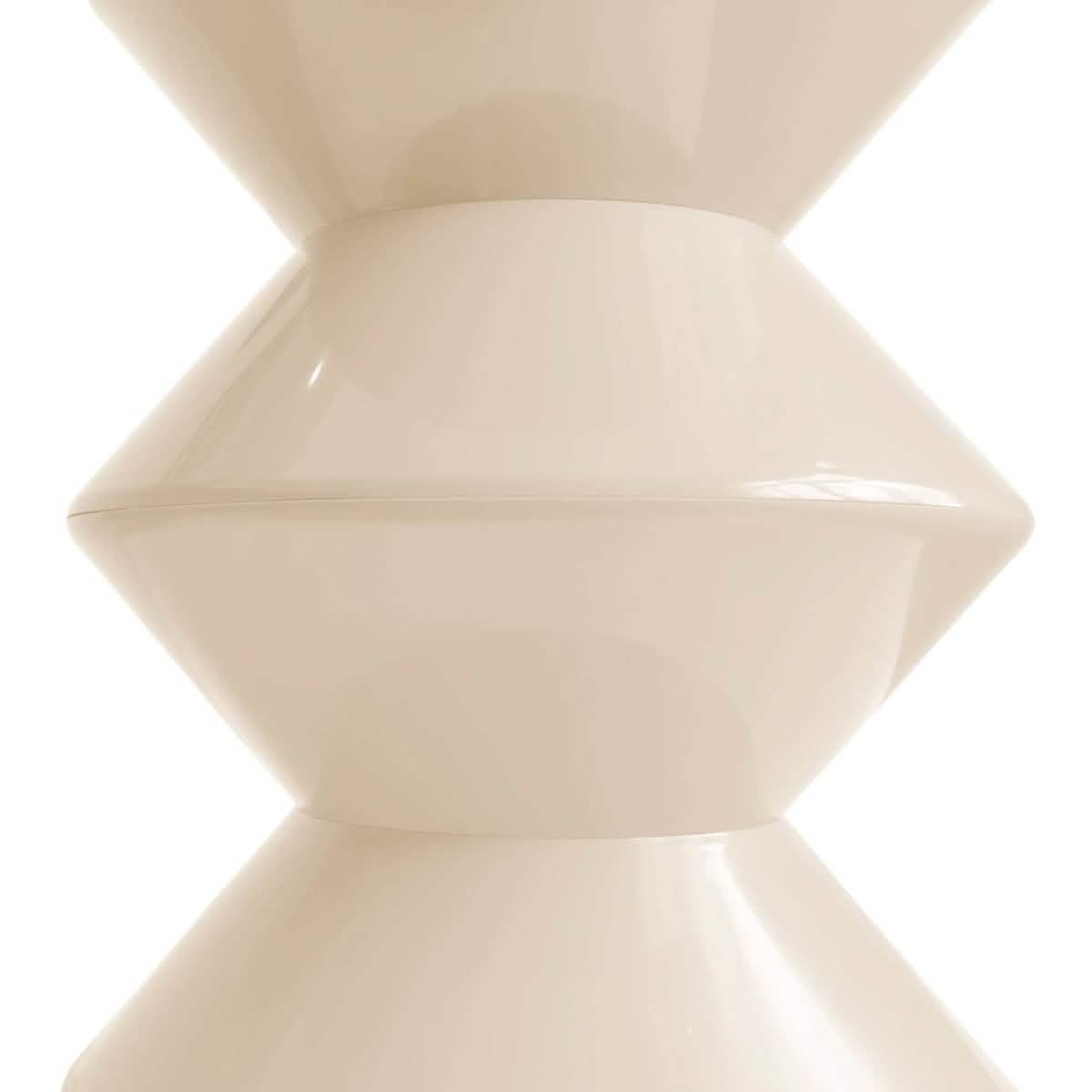 Aura Round Side Table in ABS Plastic With Contemporary Double - Hourglass Design