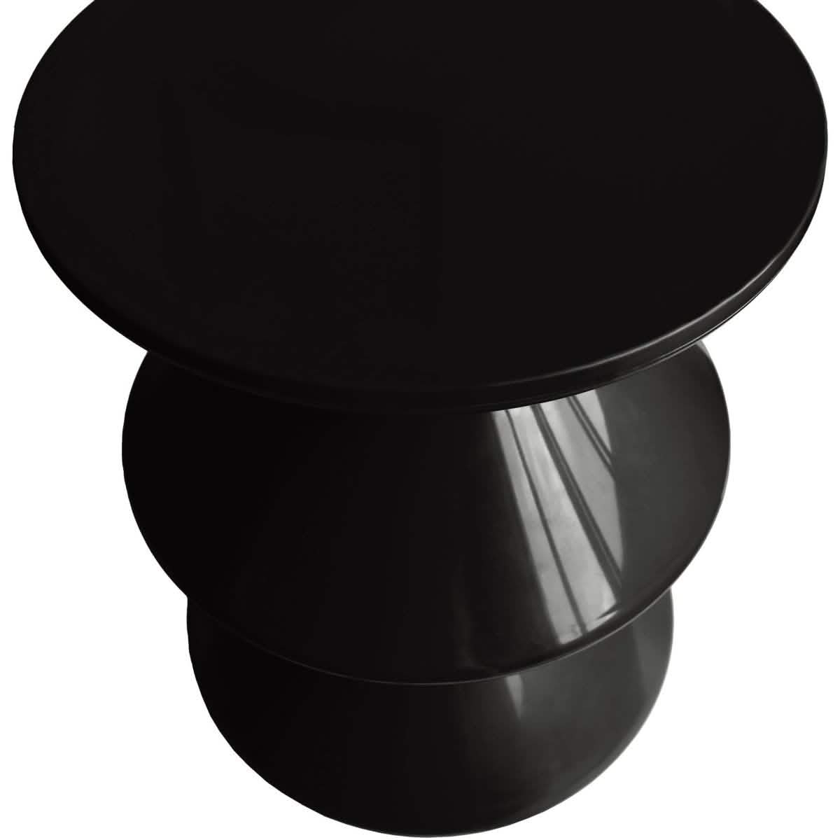 Aura Round Side Table in ABS Plastic With Contemporary Double - Hourglass Design