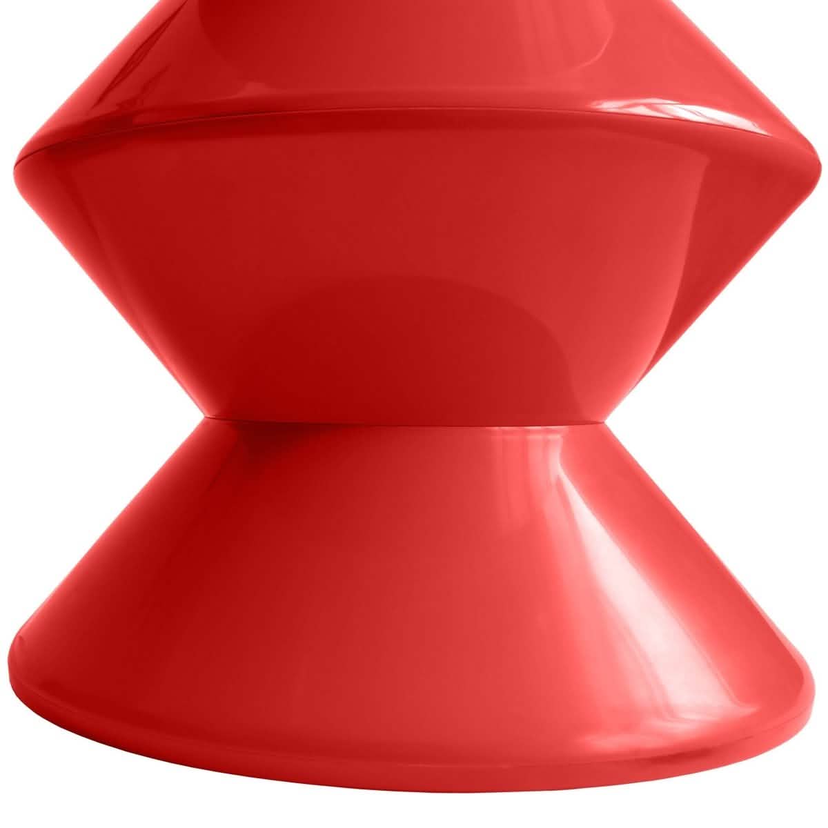 Aura Round Side Table in ABS Plastic With Contemporary Double - Hourglass Design