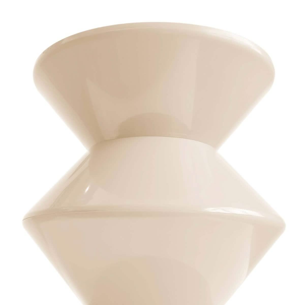 Aura Round Side Table in ABS Plastic With Contemporary Double - Hourglass Design