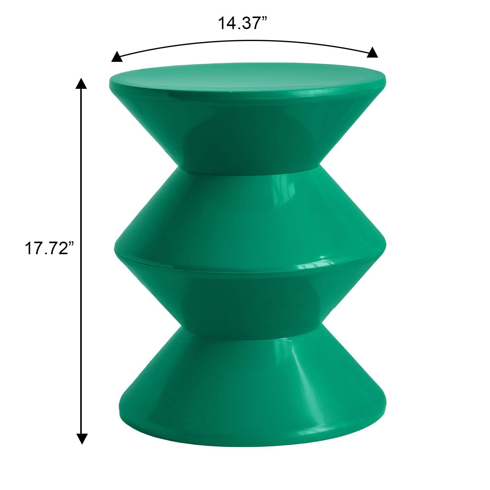 Aura Round Side Table in ABS Plastic With Contemporary Double - Hourglass Design