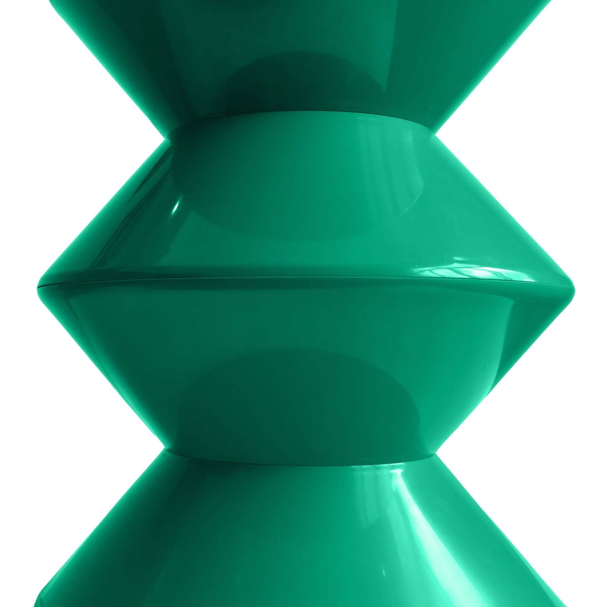 Aura Round Side Table in ABS Plastic With Contemporary Double - Hourglass Design
