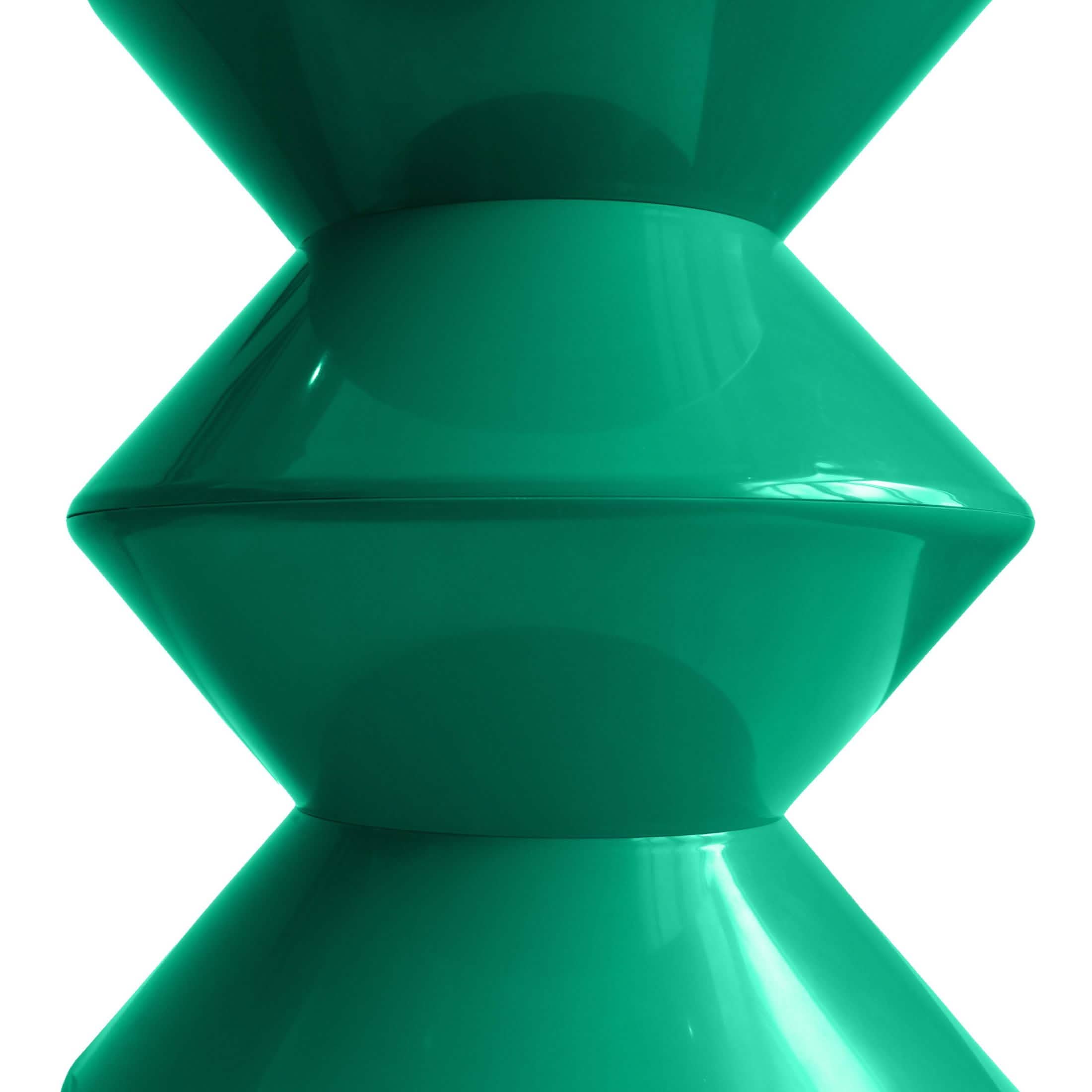Aura Round Side Table in ABS Plastic With Contemporary Double - Hourglass Design
