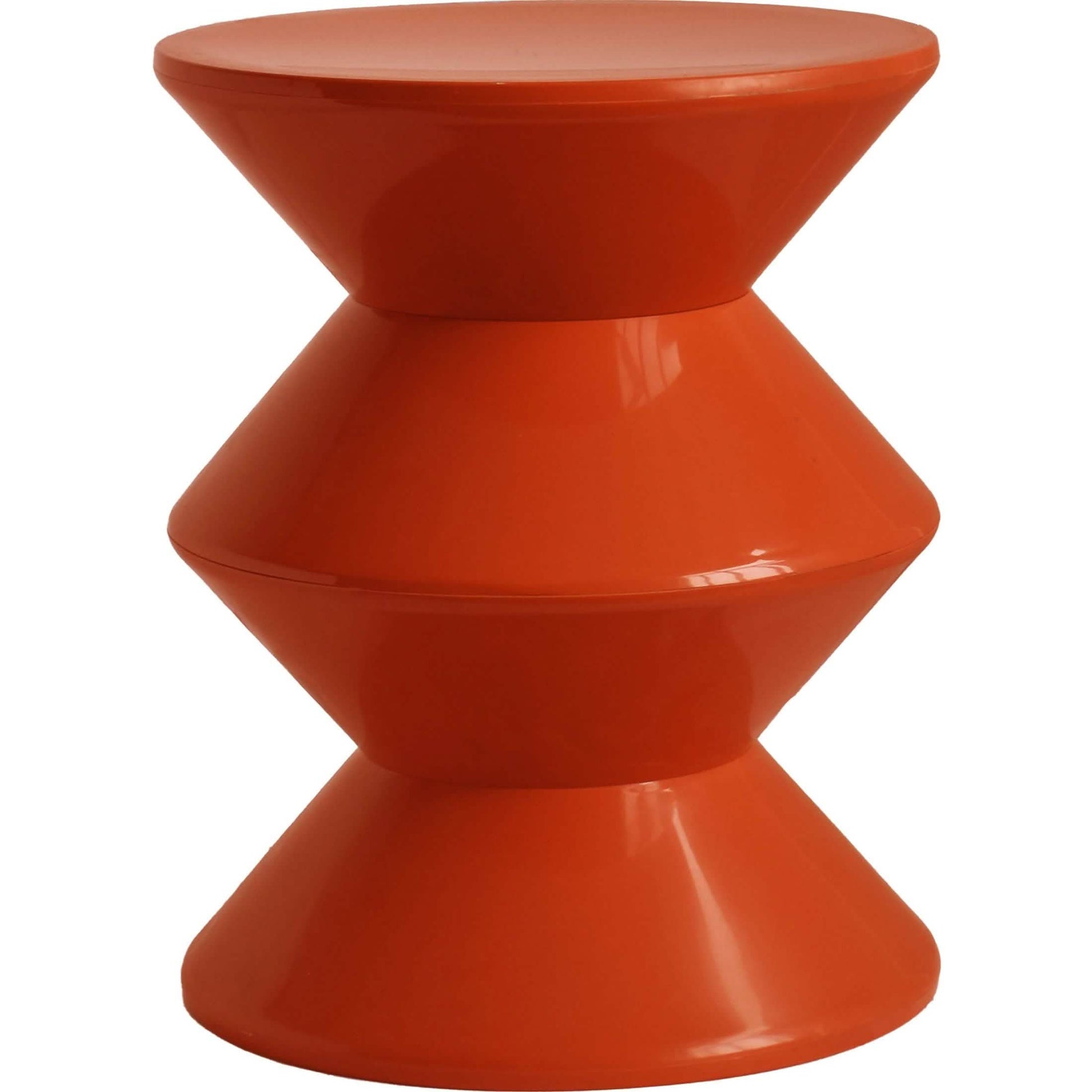 Aura Round Side Table in ABS Plastic With Contemporary Double - Hourglass Design