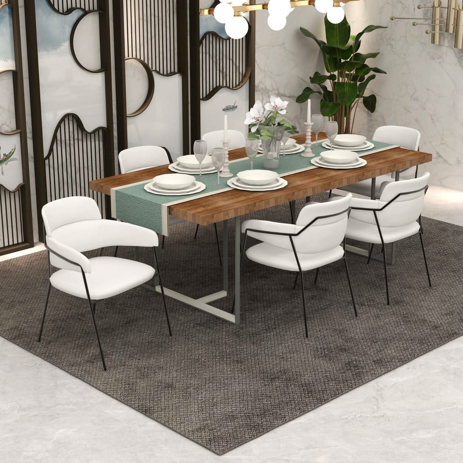 Axis Upholstered Dining Chair with Curved Open - Back and Arms and Black/Gold Stainless Steel Legs