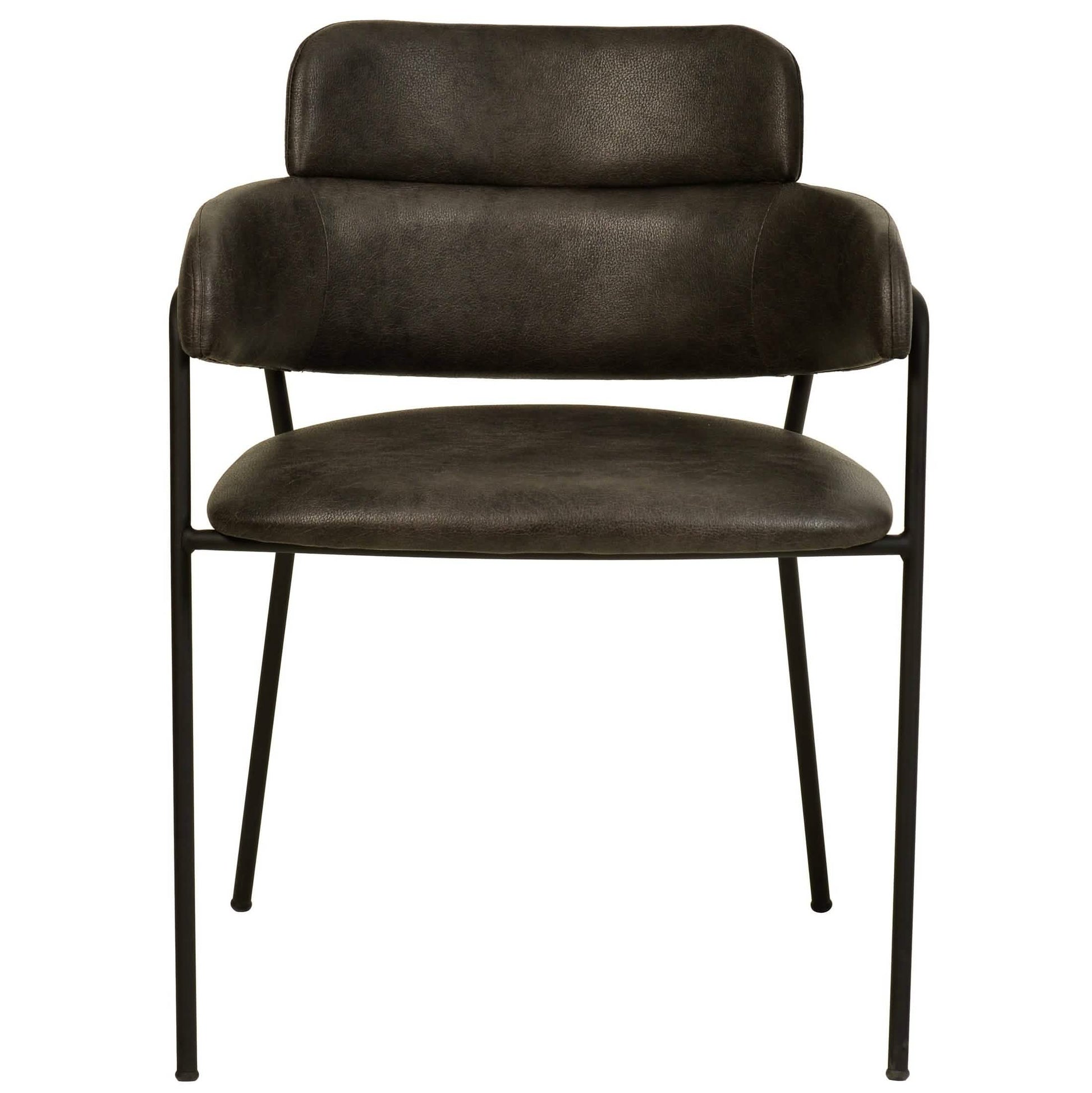 Axis Upholstered Dining Chair with Curved Open - Back and Arms and Black/Gold Stainless Steel Legs