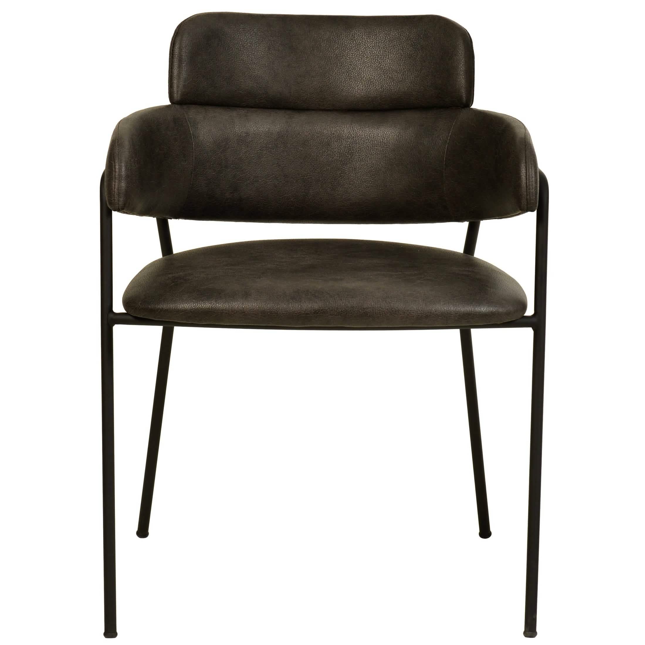 Axis Upholstered Dining Chair with Curved Open - Back and Arms and Black/Gold Stainless Steel Legs
