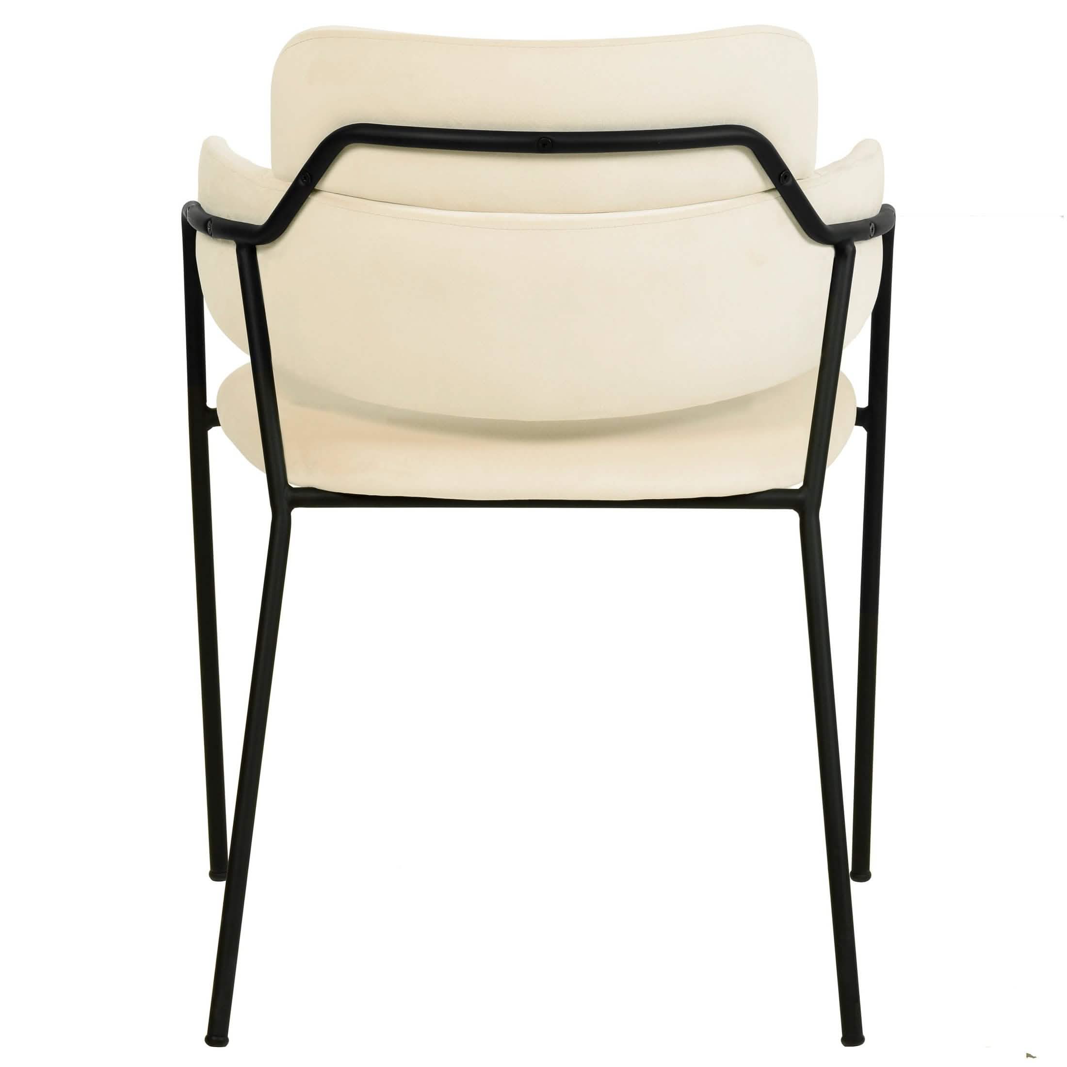 Axis Upholstered Dining Chair with Curved Open - Back and Arms and Black/Gold Stainless Steel Legs