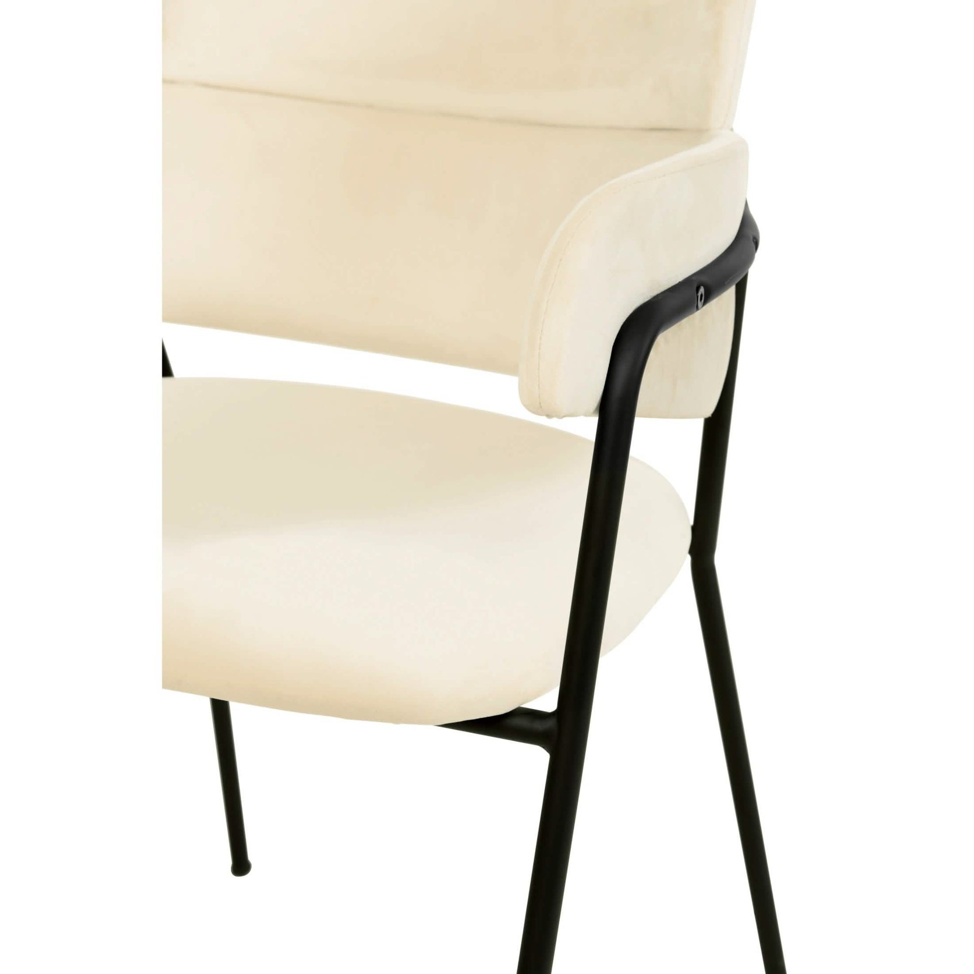 Axis Upholstered Dining Chair with Curved Open - Back and Arms and Black/Gold Stainless Steel Legs