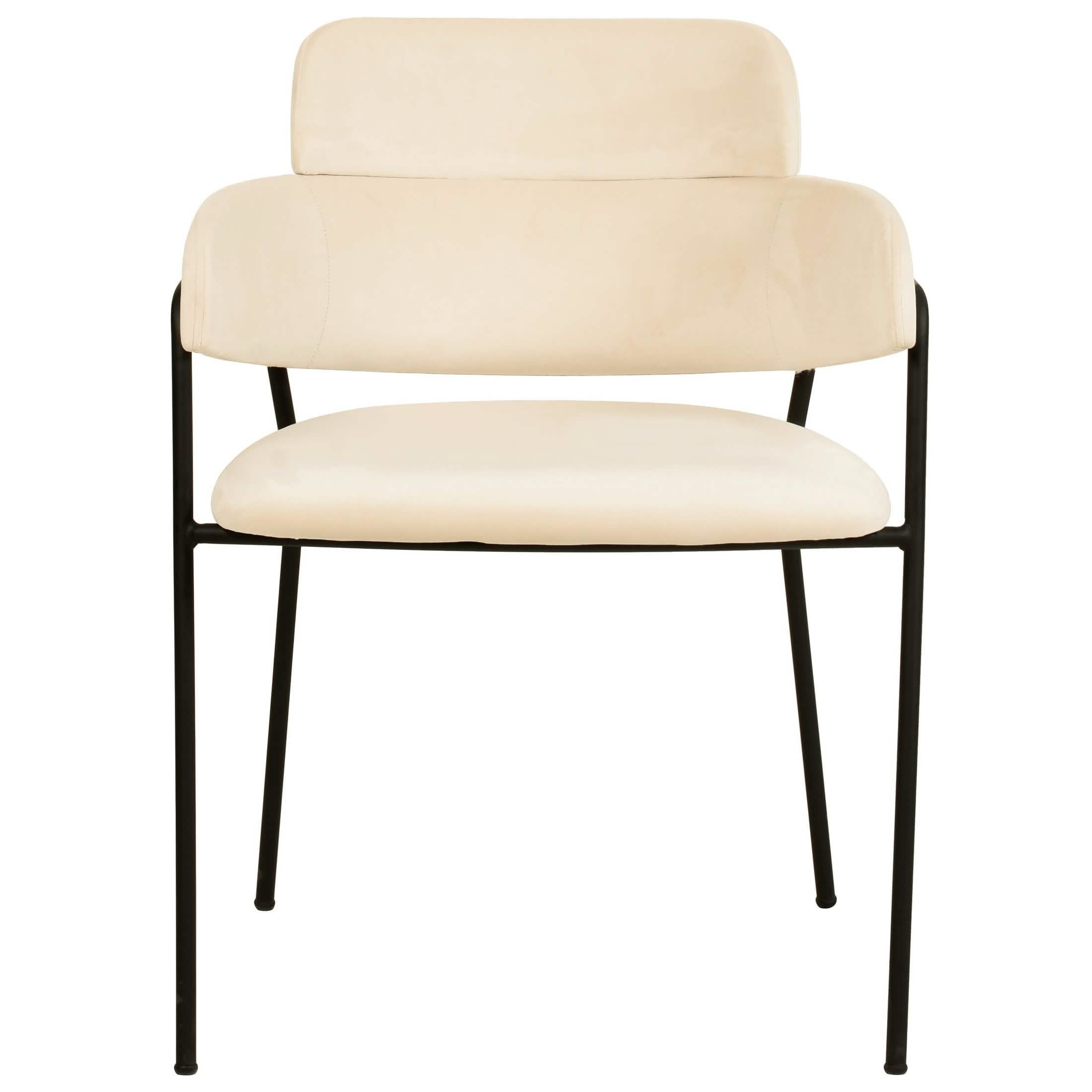Axis Upholstered Dining Chair with Curved Open - Back and Arms and Black/Gold Stainless Steel Legs