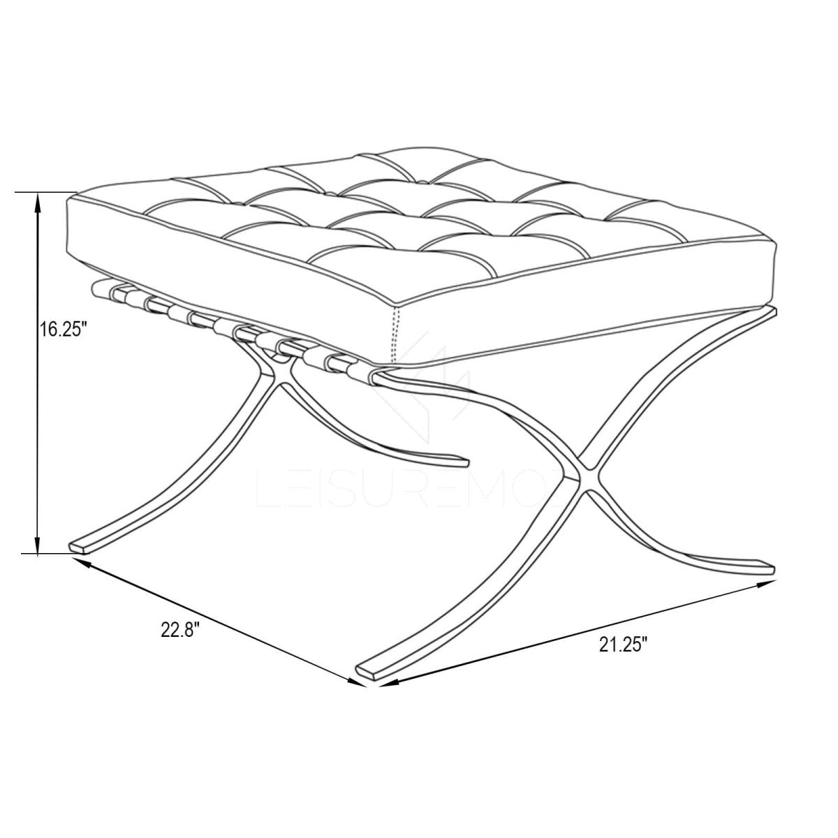 Bellefonte Style Modern Pavilion Ottoman