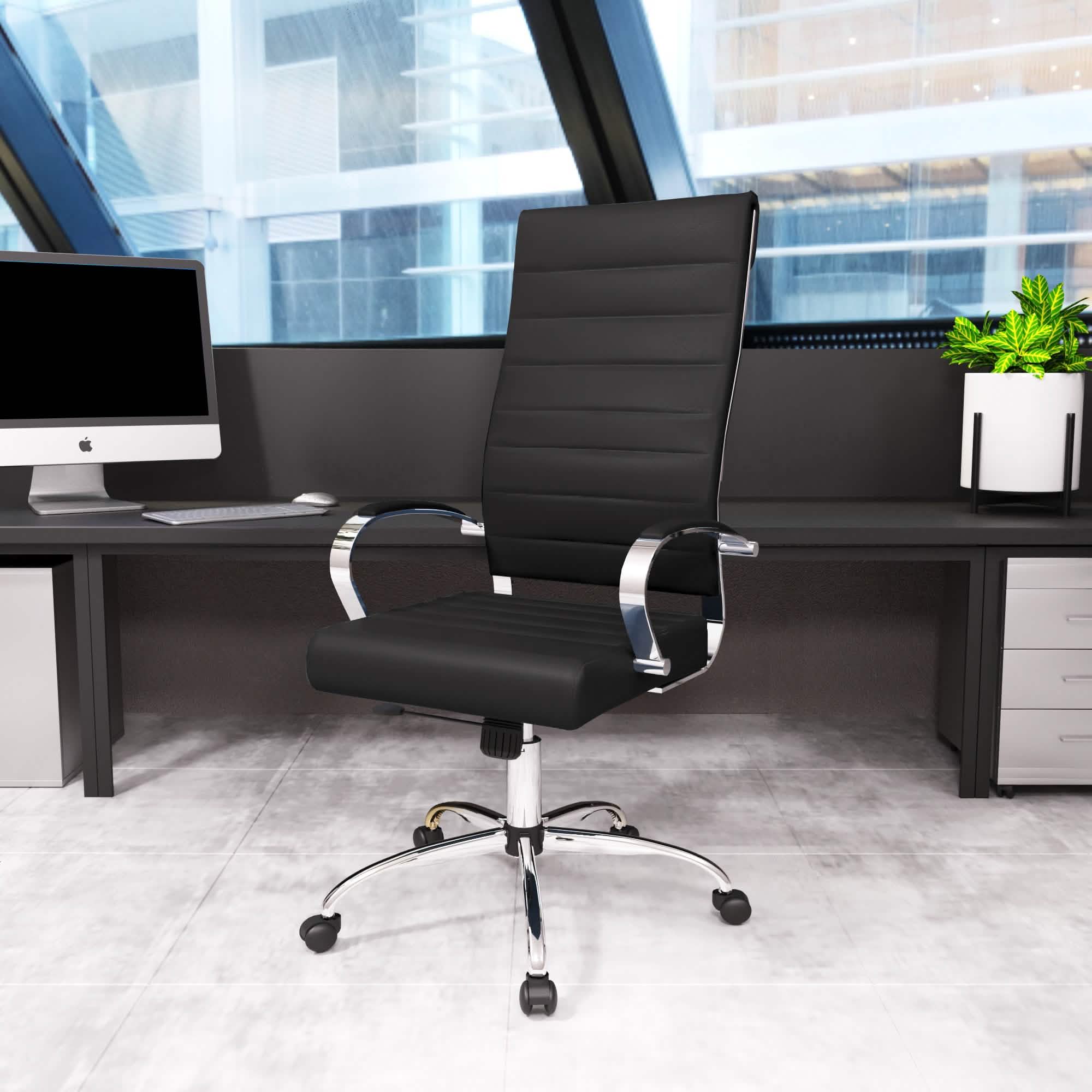 Benmar High - Back Leather Adjustable Office Conference Chair
