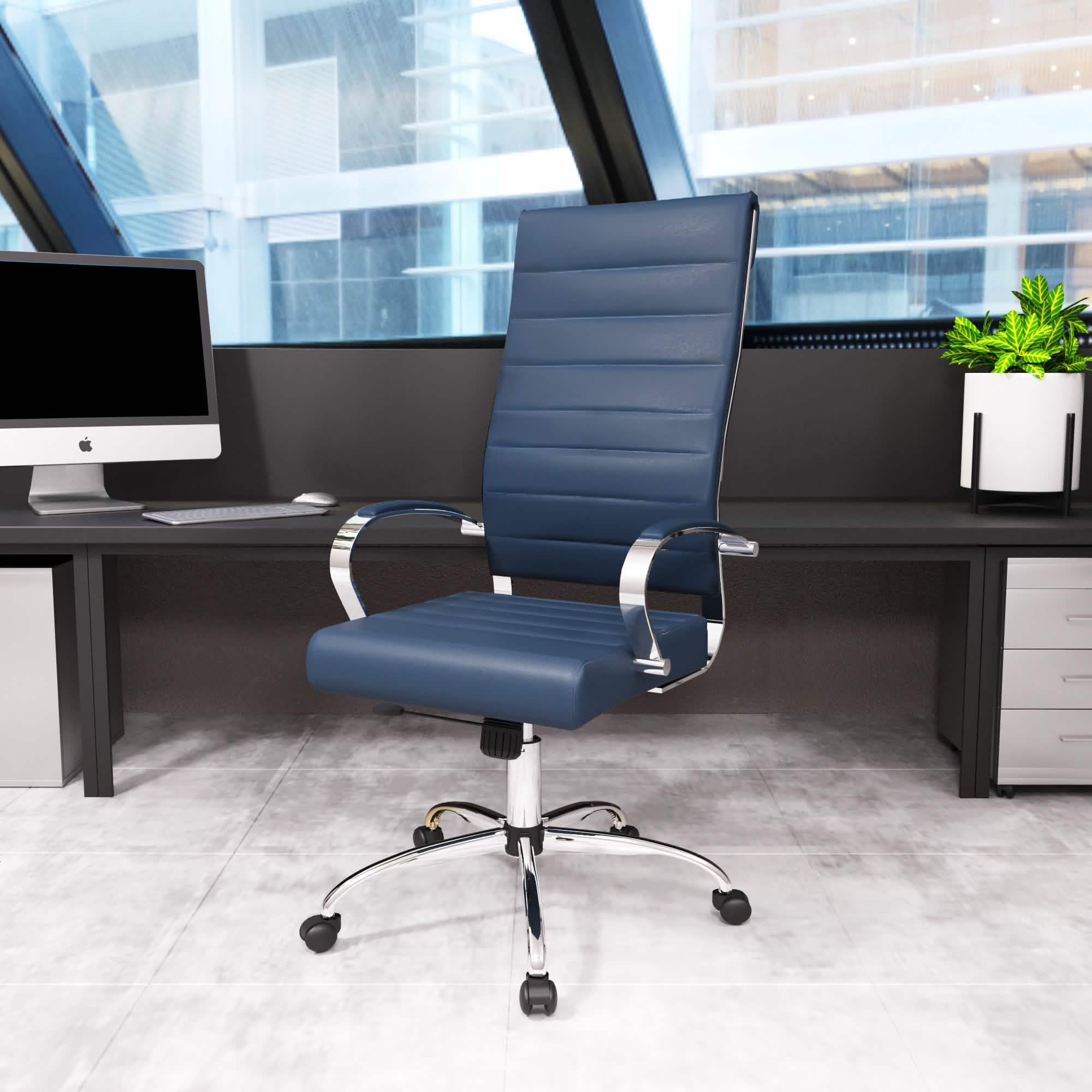 Benmar High - Back Leather Adjustable Office Conference Chair