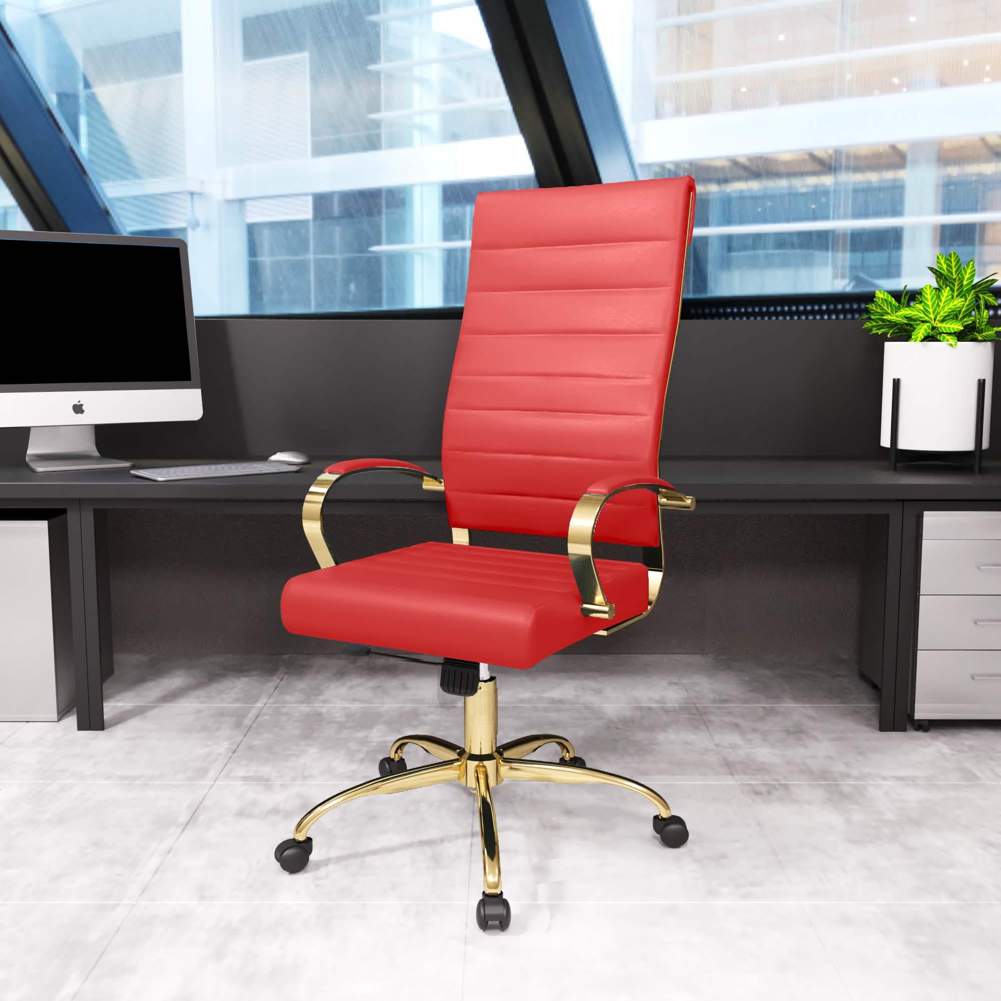 Benmar High - Back Leather Adjustable Office Conference Chair