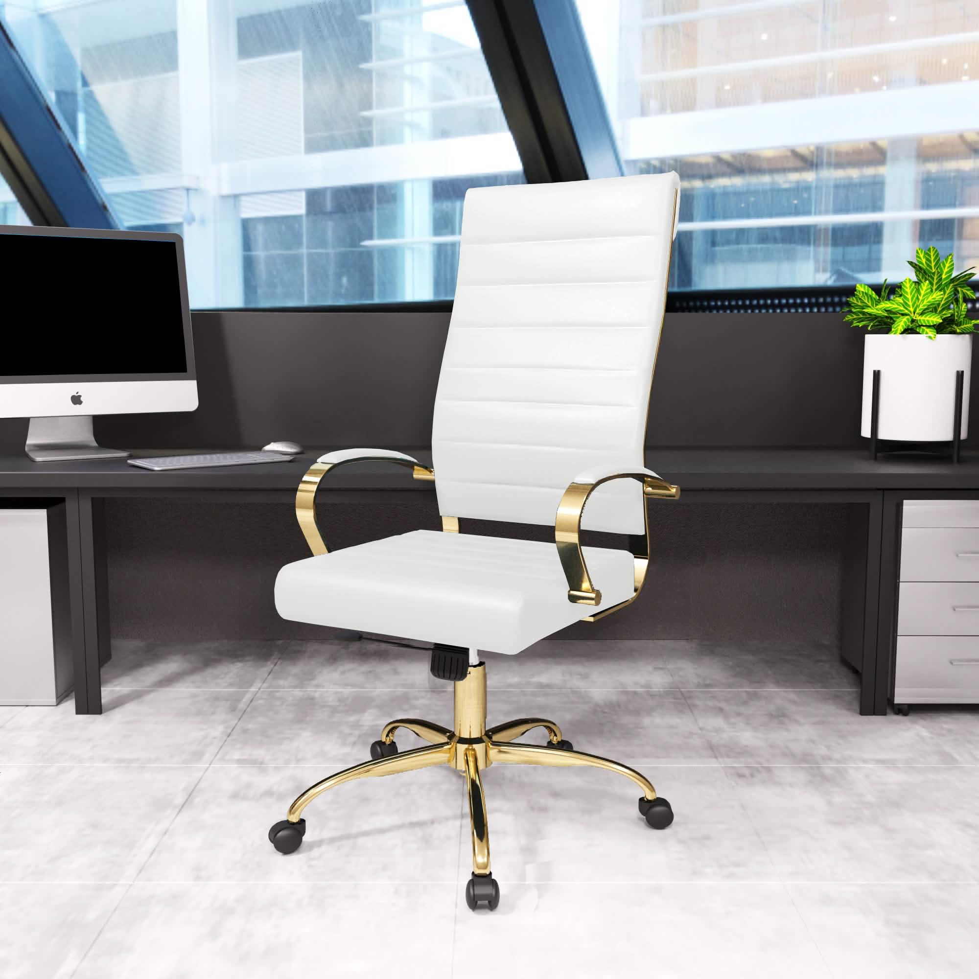 Benmar High - Back Leather Adjustable Office Conference Chair