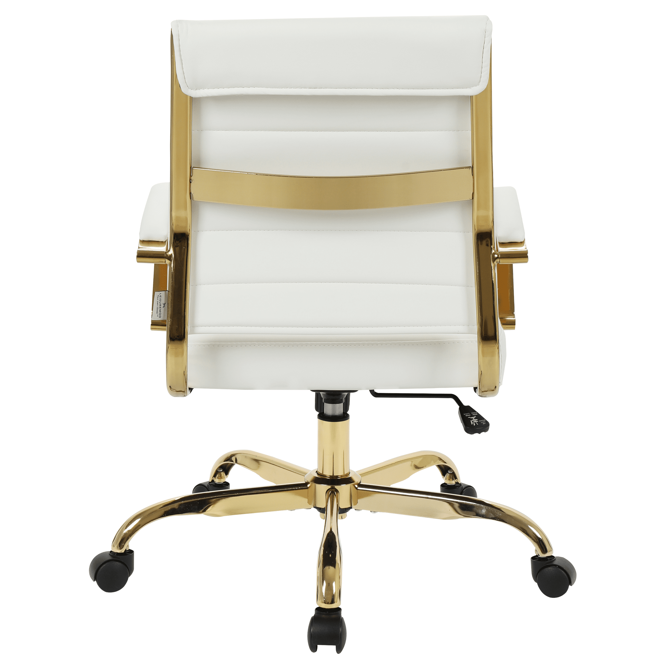 Benmar Mid - Back Leather Office Conference Chair Adjustable Height, Swivel, and Tilt