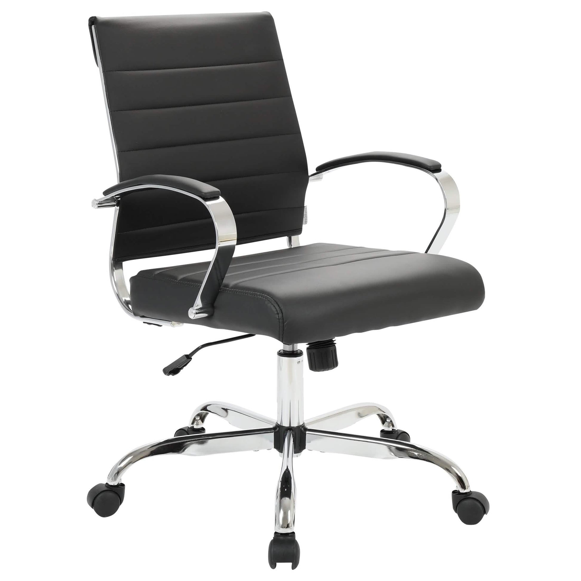 Benmar Mid - Back Leather Office Conference Chair Adjustable Height, Swivel, and Tilt