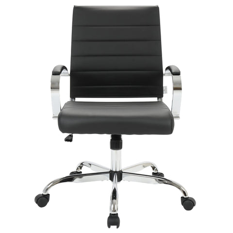 Benmar Mid-Back Leather Office Conference Chair Adjustable Height, Swivel, and Tilt