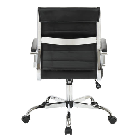 Benmar Mid-Back Leather Office Conference Chair Adjustable Height, Swivel, and Tilt