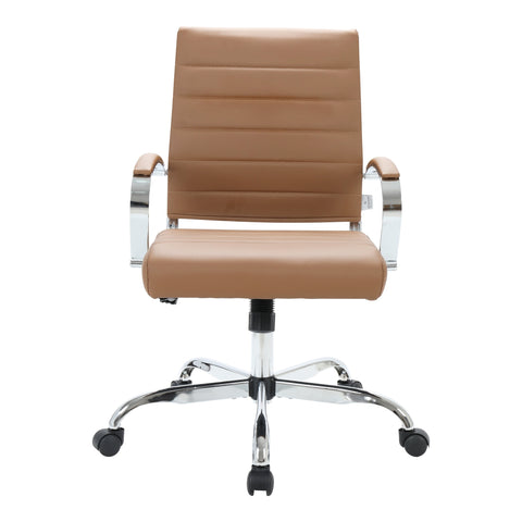 Benmar Mid-Back Leather Office Conference Chair Adjustable Height, Swivel, and Tilt