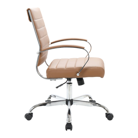 Benmar Mid-Back Leather Office Conference Chair Adjustable Height, Swivel, and Tilt