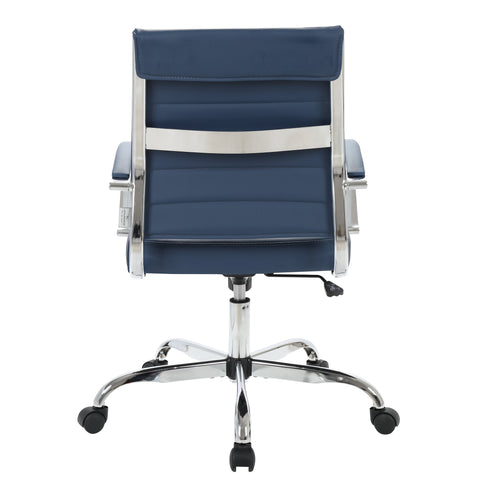 Benmar Mid-Back Leather Office Conference Chair Adjustable Height, Swivel, and Tilt