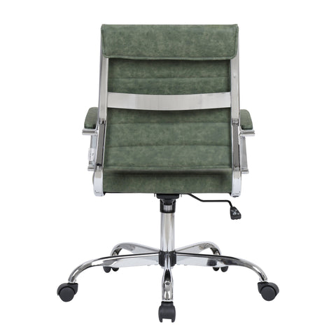 Benmar Mid-Back Leather Office Conference Chair Adjustable Height, Swivel, and Tilt