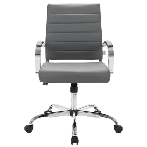 Benmar Mid-Back Leather Office Conference Chair Adjustable Height, Swivel, and Tilt