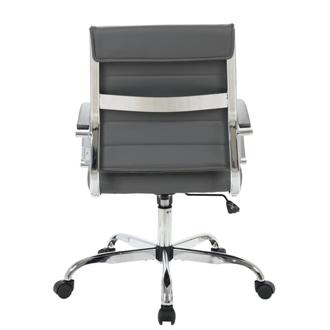 Benmar Mid-Back Leather Office Conference Chair Adjustable Height, Swivel, and Tilt