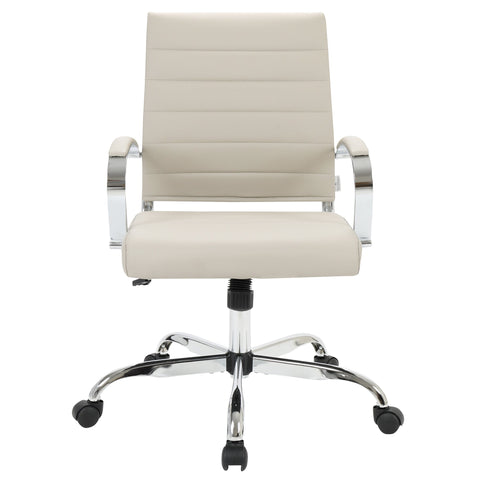 Benmar Mid-Back Leather Office Conference Chair Adjustable Height, Swivel, and Tilt