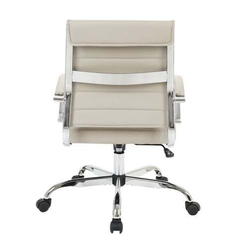 Benmar Mid-Back Leather Office Conference Chair Adjustable Height, Swivel, and Tilt