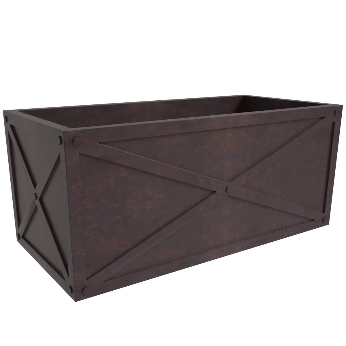 Bonsai Fiberglass and Clay Planter - Rectangular Weather - Resistant Planter Box with Drainage Holes