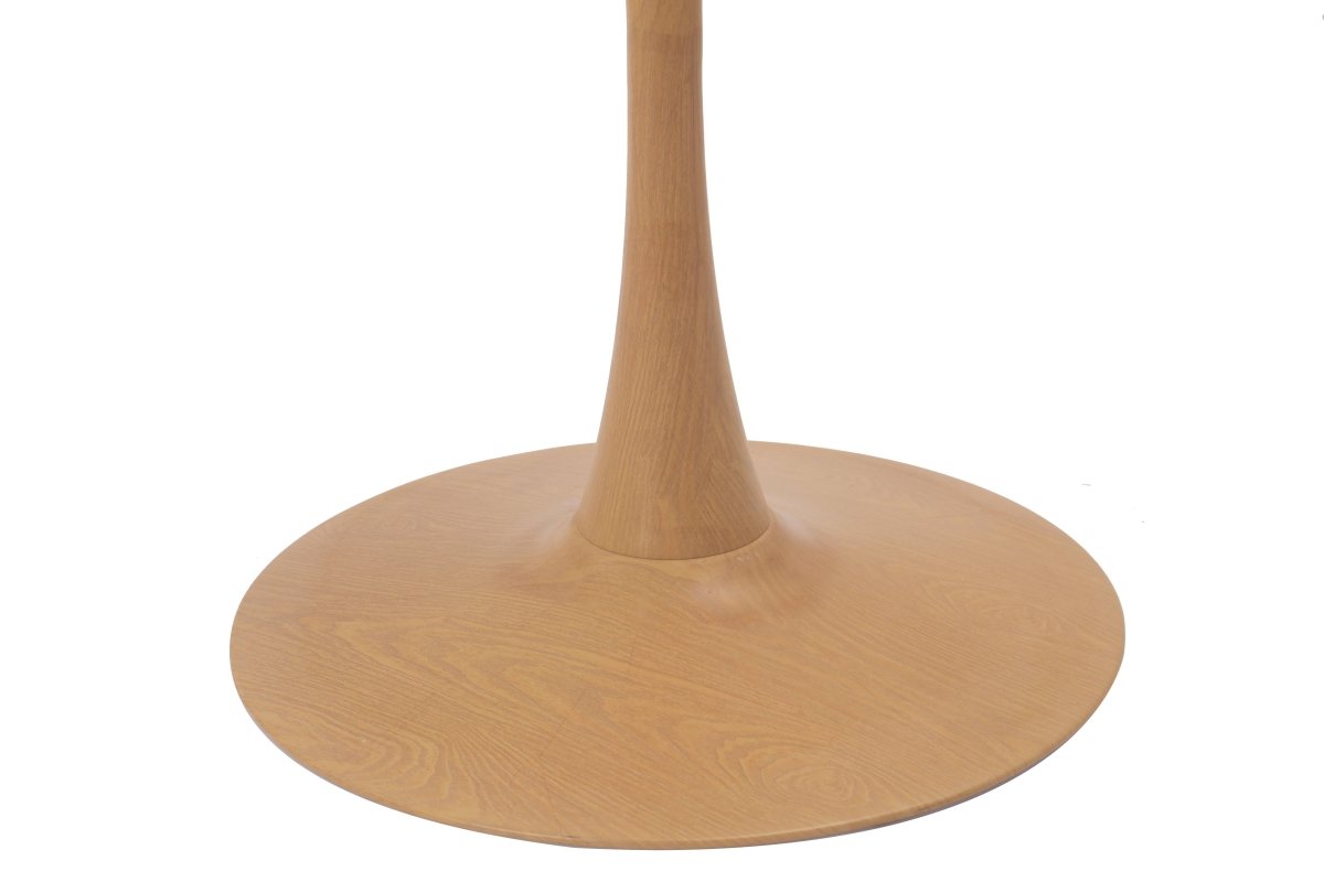 Bristol 27"/31"/35" Round Dining Table Wood Transfer Cherry/Natural/Walnut Base with Sintered Stone Table Top