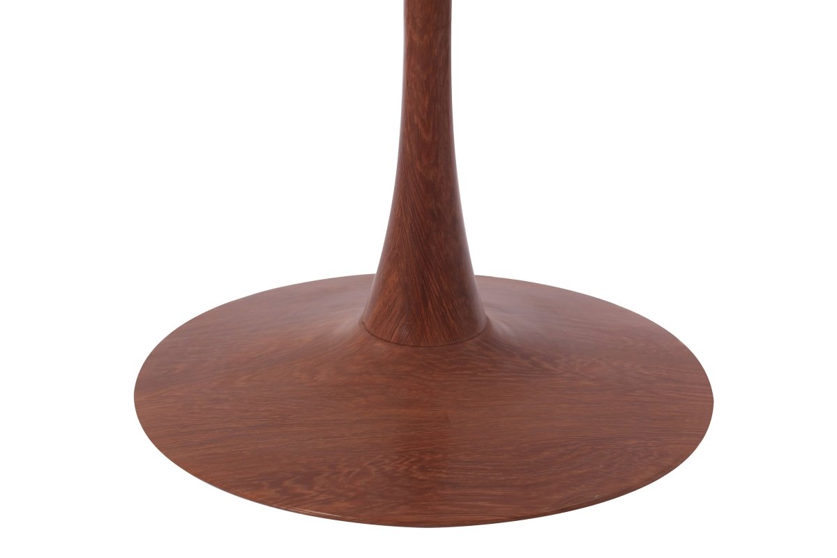Bristol 27"/31"/35"/40" Round Dining Table Wood Transfer Cherry/Natural/Walnut Base with Sintered Stone Table Top
