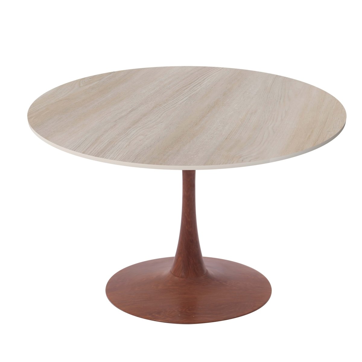 Bristol 35" Round Dining Table Wood Transfer Cherry/Natural/Walnut Base with Sintered Stone Table Top