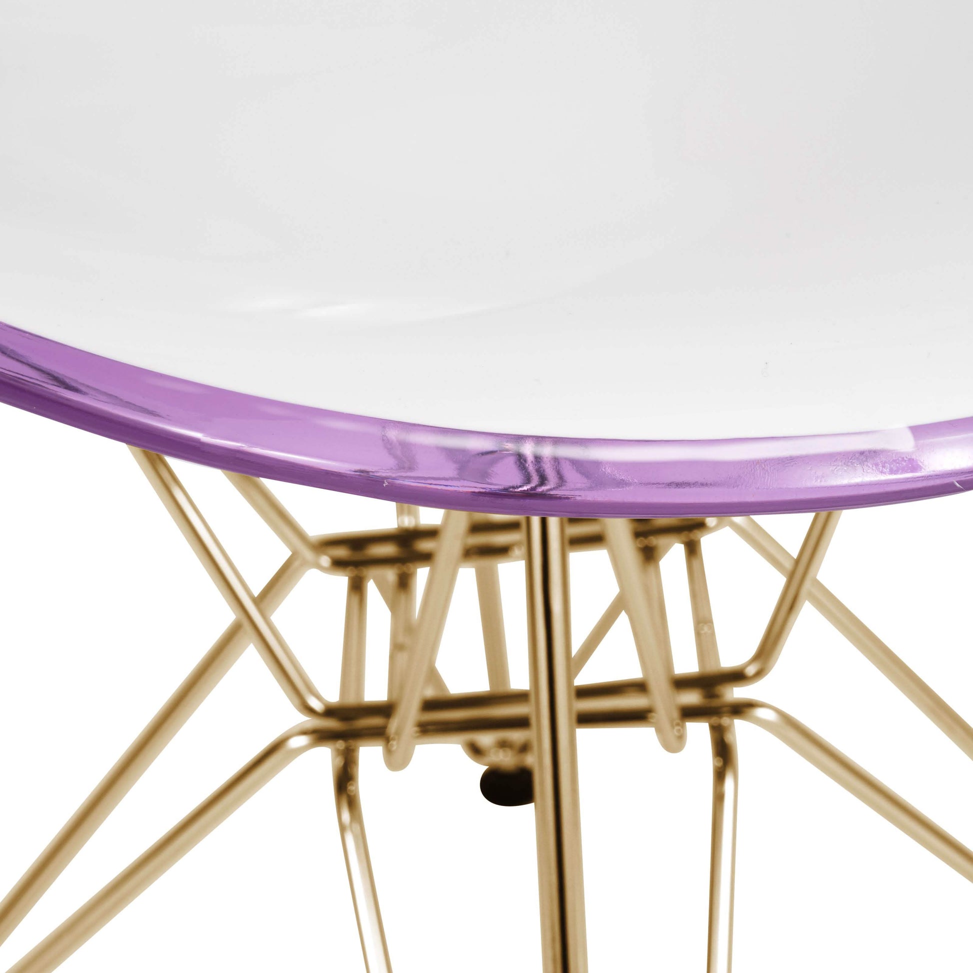 Bristol 5 - Piece Dining Set with 35" Round Dining Table and 4 ABS Plastic Chairs with Gold Base