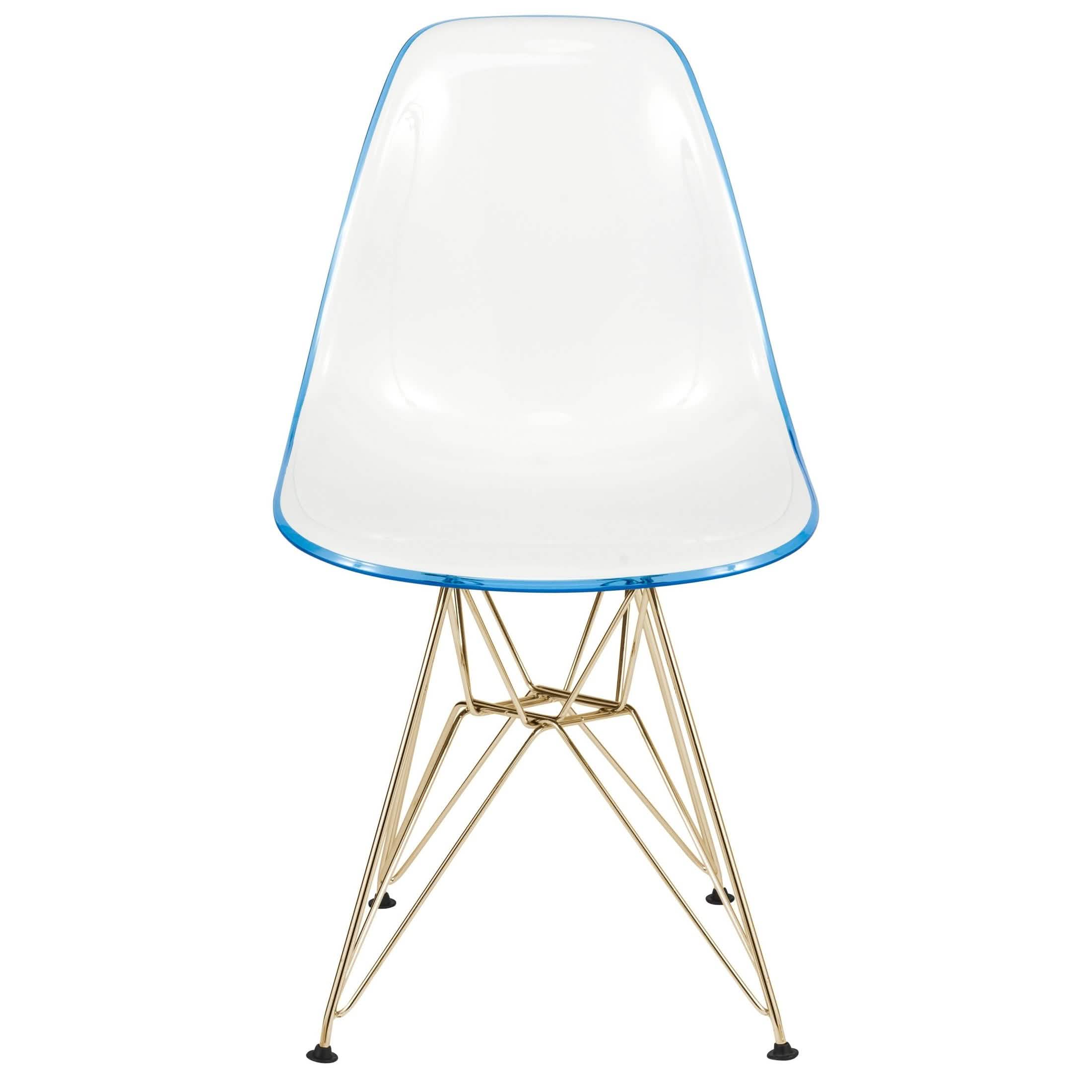 Bristol 5 - Piece Dining Set with 35" Round Dining Table and 4 ABS Plastic Chairs with Gold Base