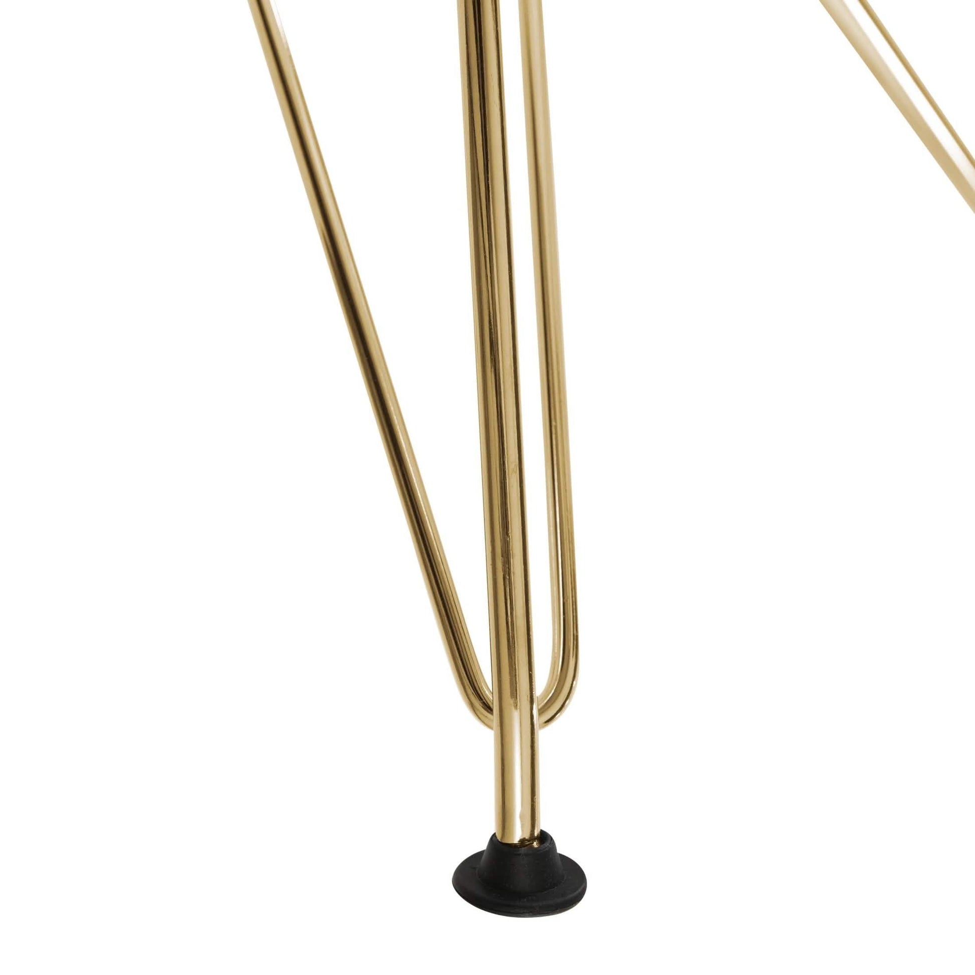 Bristol 5 - Piece Dining Set with 35" Round Dining Table and 4 ABS Plastic Chairs with Gold Base