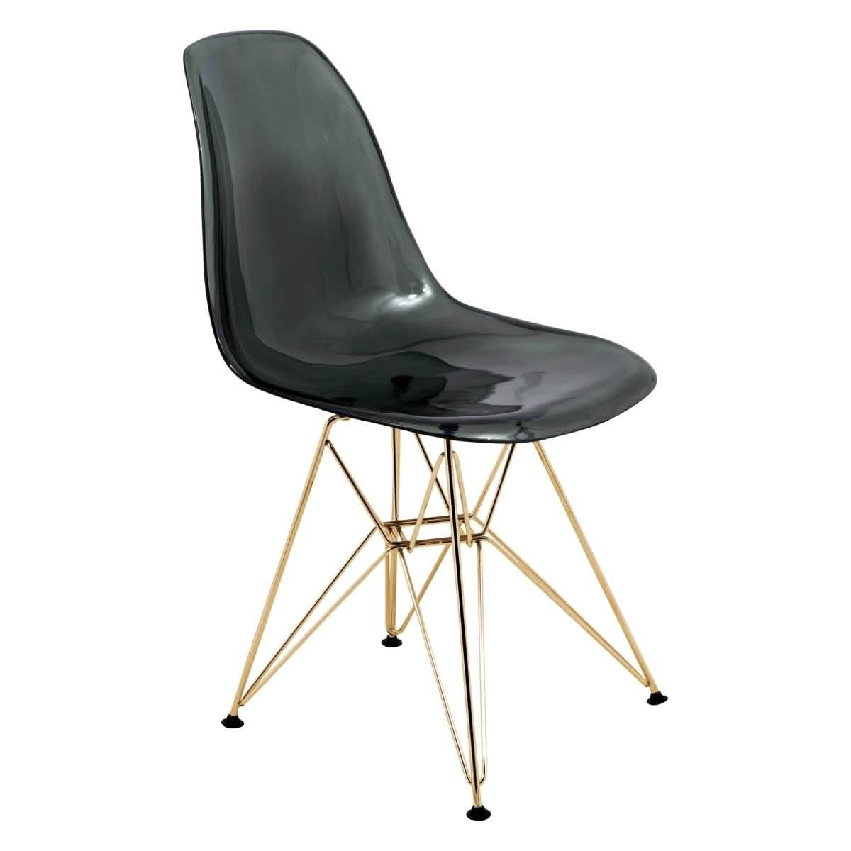 Bristol 5 - Piece Dining Set with 35" Round Dining Table and 4 ABS Plastic Chairs with Gold Base